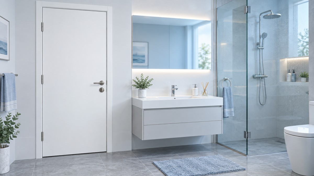 Affordable PVC Washroom Doors: Cost Controls Without Compromising Moisture Resistance أبواب حمامات PVC اقتصادية: التحكم في التكاليف دون المساس بمقاومة الرطوبة