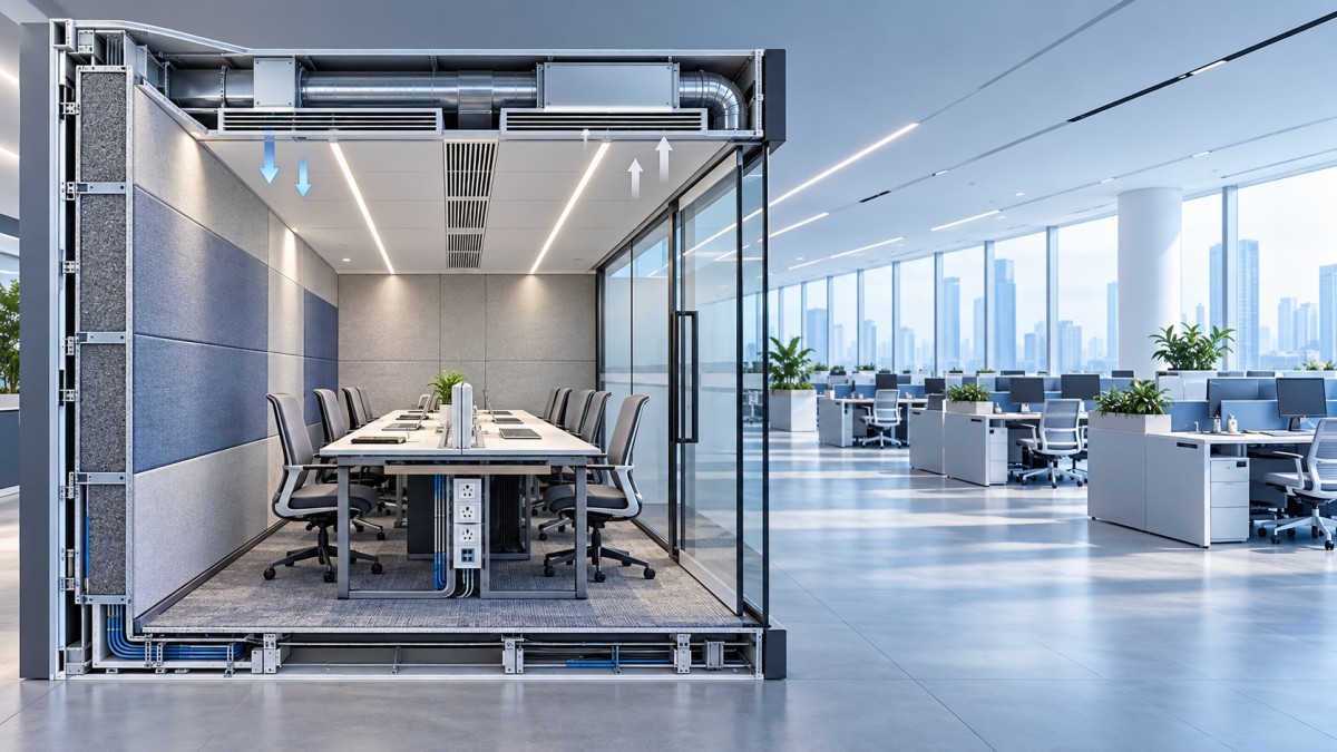 Ventilation, Lighting, and Power Requirements for the TB-ML 3000 Office Pod متطلبات التهوية والإضاءة والطاقة لكبسولة المكتب TB-ML 3000