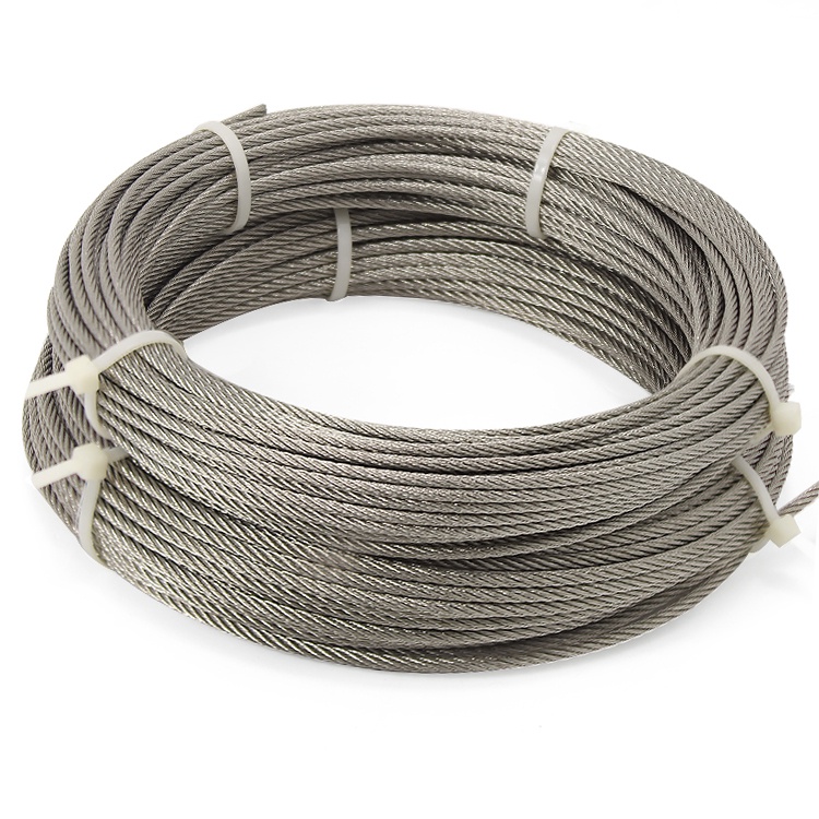 حبل سلكي من الفولاذ المقاوم للصدأ 7x7 0.5-6mm للاستخدام في حبل الغسيل والسياج
