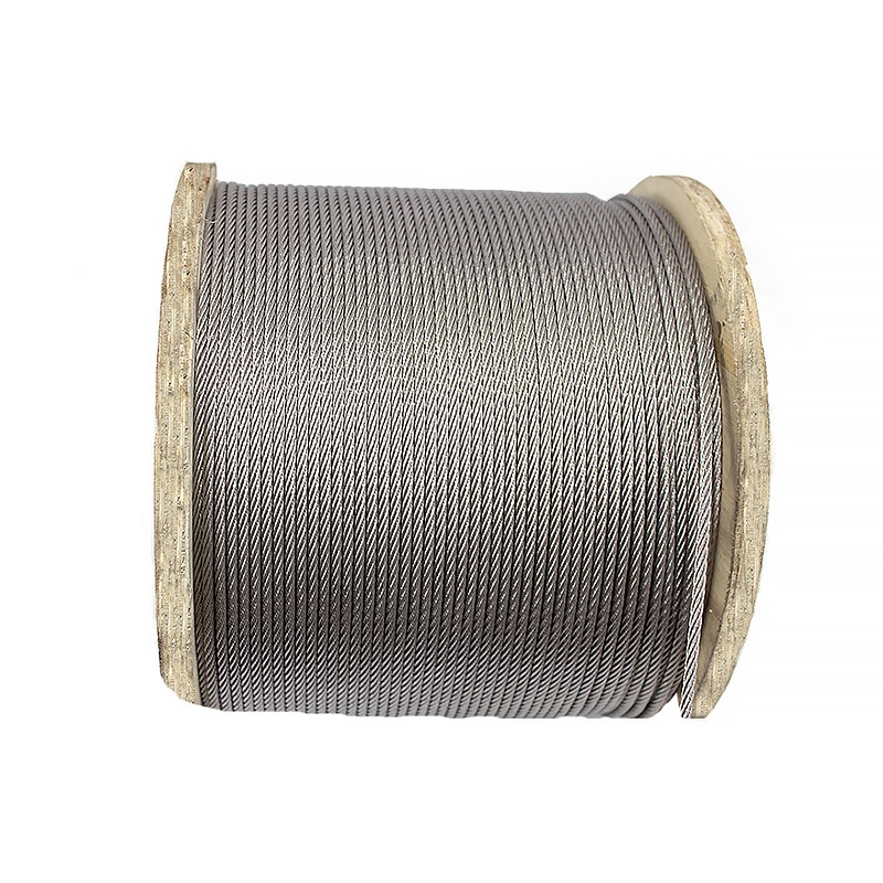 حبل سلكي من الفولاذ المقاوم للصدأ 1x7 بقطر 0.3-6.0mm للاستخدام في التعليق والجر وحواجز الحماية