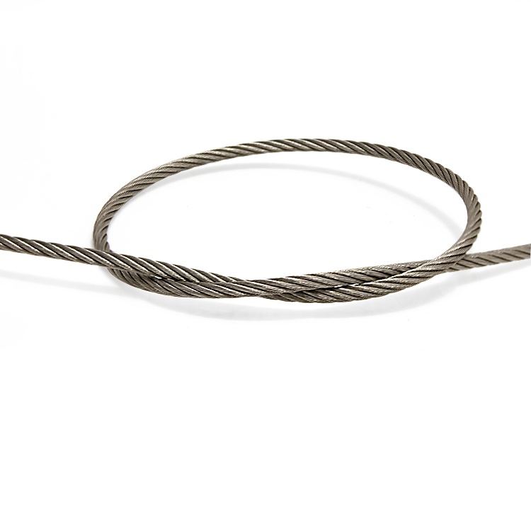 حبل سلكي من الفولاذ المقاوم للصدأ 1x7 بقطر 0.3-6.0mm للاستخدام في التعليق والجر وحواجز الحماية
