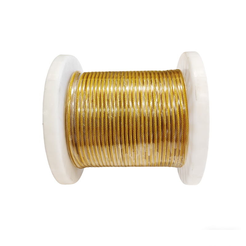حبل سلكي فولاذي مجلفن مطلي بـ PVC 1-12mm ألوان مخصصة