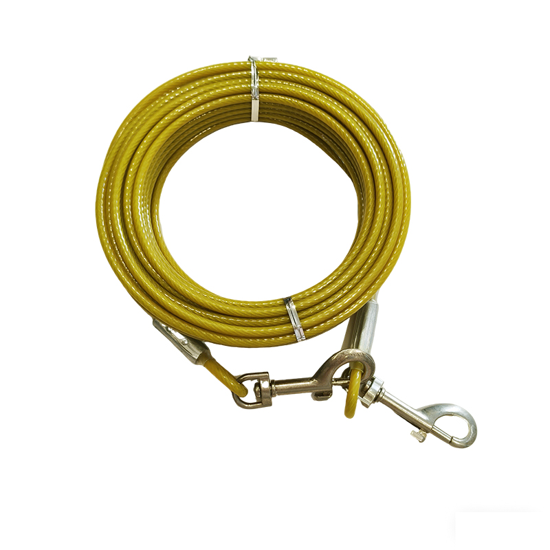 حبل سلكي فولاذي مجلفن مطلي بـ PVC 1-12mm ألوان مخصصة