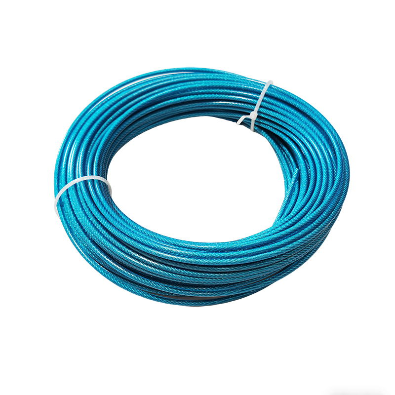 حبل سلكي فولاذي مجلفن مطلي بـ PVC 1-12mm ألوان مخصصة