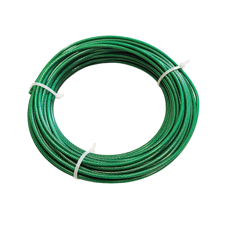 حبل سلكي فولاذي مجلفن مطلي بـ PVC 1-12mm ألوان مخصصة