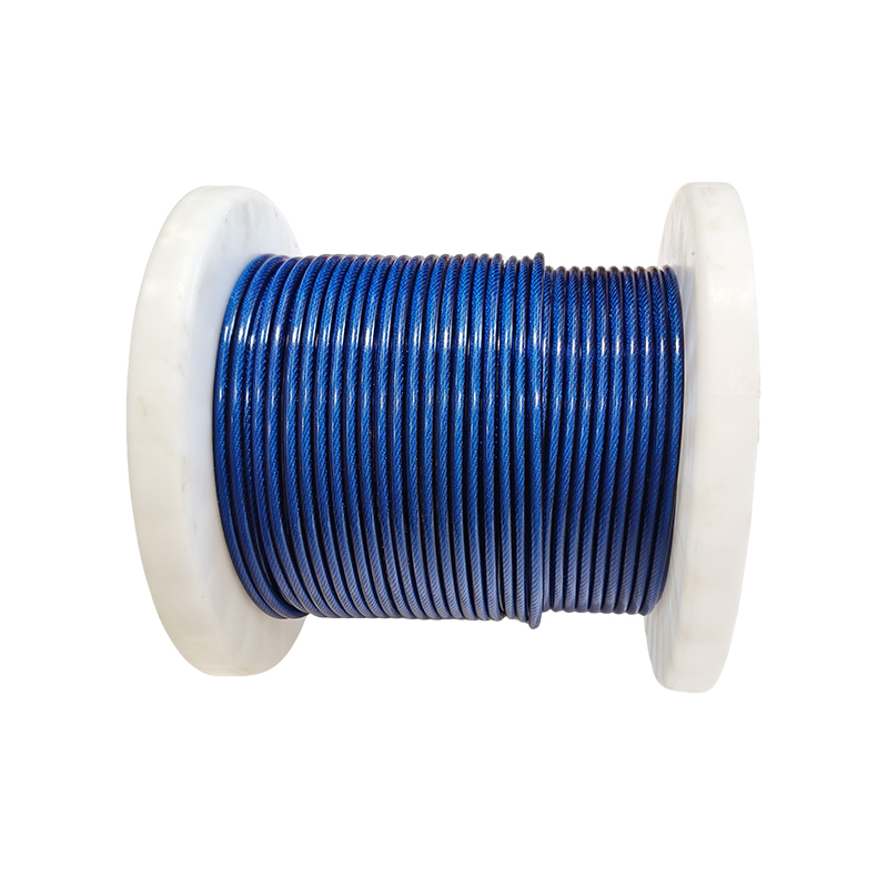حبل سلكي فولاذي مجلفن مطلي بـ PVC 1-12mm ألوان مخصصة