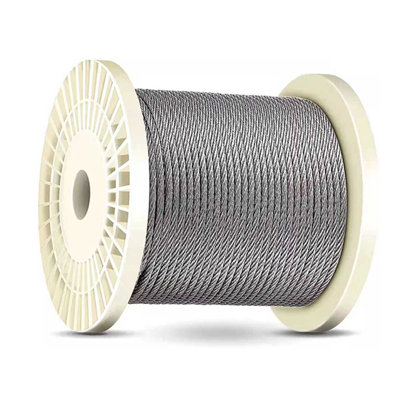 حبل أسلاك فولاذي مجلفن بقلب فولاذي 7x7 1.2-5.0mm يُستخدم للربط والسياج