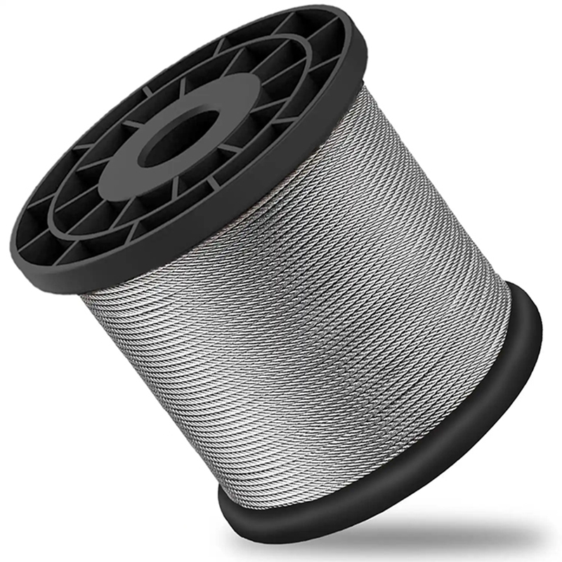 حبل أسلاك فولاذي مجلفن بقلب فولاذي 7x7 1.2-5.0mm يُستخدم للربط والسياج