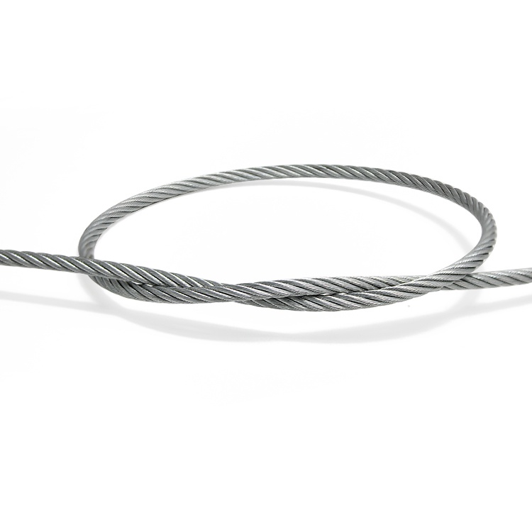 حبل أسلاك فولاذي مجلفن بقلب فولاذي 7x7 1.2-5.0mm يُستخدم للربط والسياج
