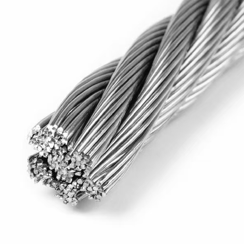حبل سلك فولاذي مجلفن 7x19 3.0-12.0mm للاستخدام في الرافعات 