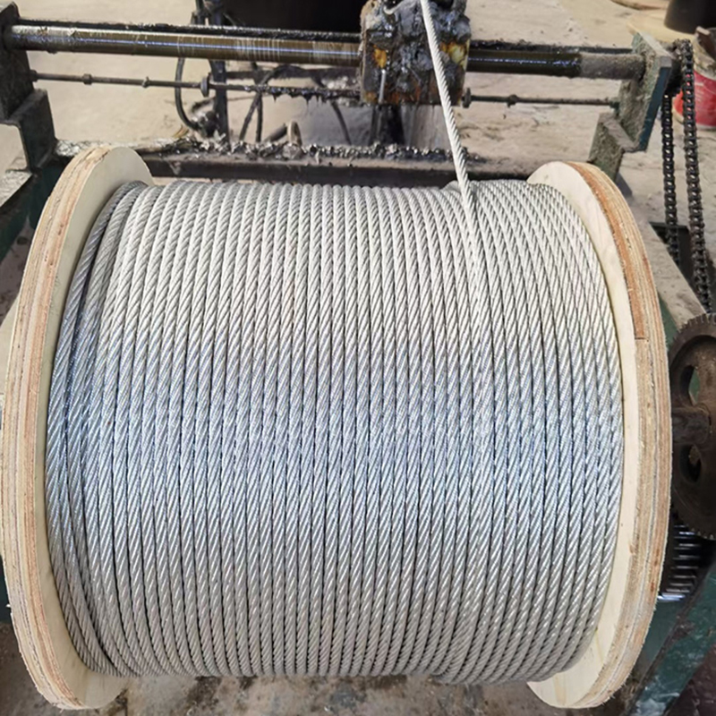 حبل سلك فولاذي مجلفن 7x19 3.0-12.0mm للاستخدام في الرافعات 