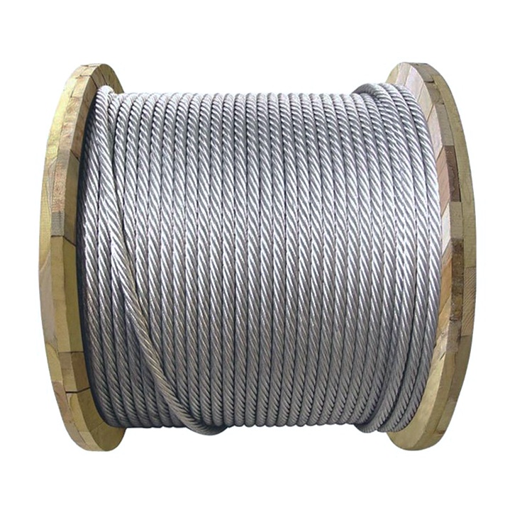 حبل أسلاك فولاذي مجلفن 6x36WS بقطر 8-20mm يُستخدم في الرافعات البرجية