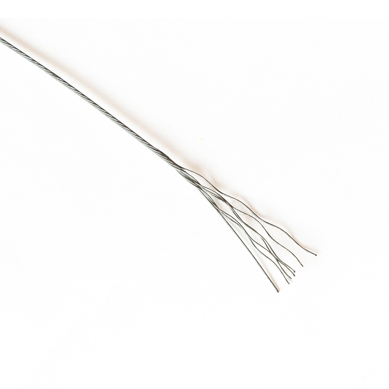 حبل أسلاك فولاذي مجلفن 1x7 0.6-3.0mm للاستخدام في التعليق والسحب السلكي