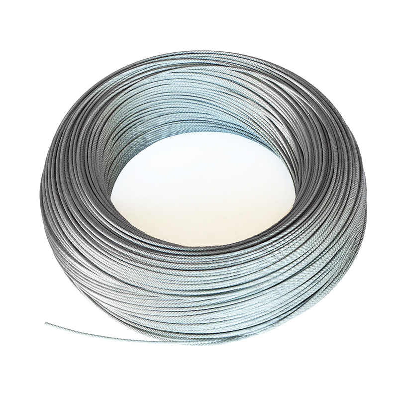 حبل أسلاك فولاذي مجلفن 1x7 0.6-3.0mm للاستخدام في التعليق والسحب السلكي