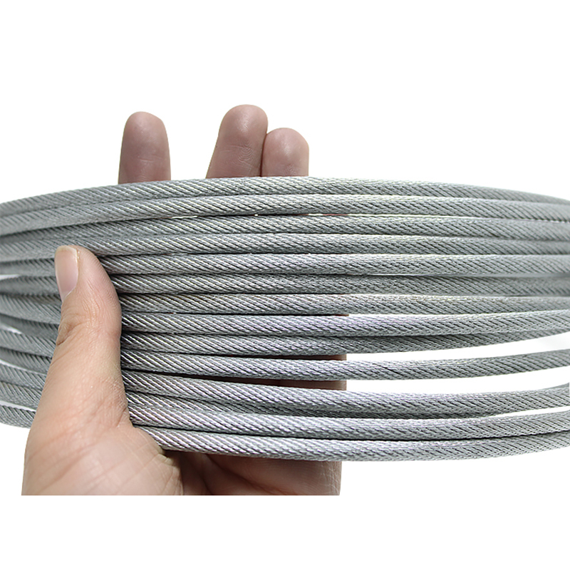 حبل سلكي فولاذي مجلفن 1x19 1.5mm 1.8mm 2mm كابل فرامل بنواة داخلية من السلك الفولاذي