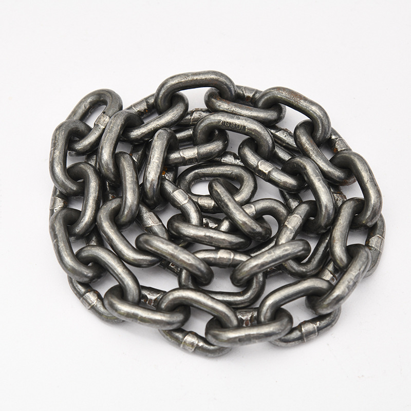 سلسلة رفع من سبائك الفولاذ سوداء شديدة التحمل NACM90 EN818-2 G80 بمقاسات 6mm 8mm 10mm