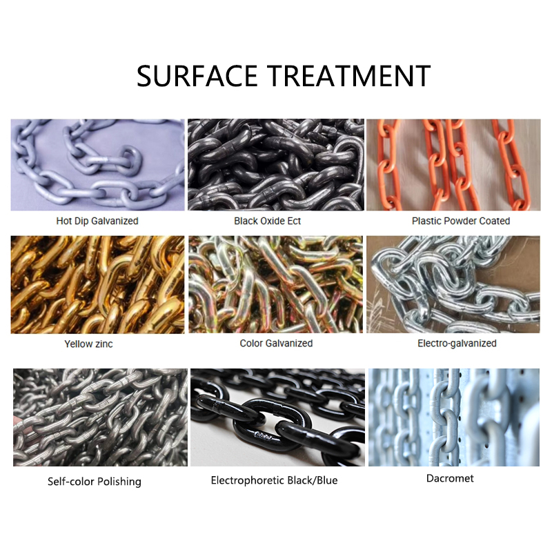 سلسلة ASTM A413-80 القياسية G30 ذات الحلقات المجلفنة Proof Coil، سلسلة وصلات من فولاذ الكربون Q235