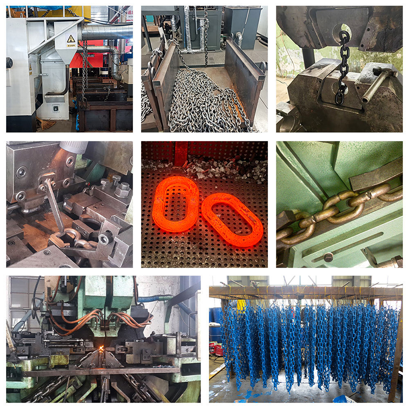 سلسلة ASTM A413-80 القياسية G30 ذات الحلقات المجلفنة Proof Coil، سلسلة وصلات من فولاذ الكربون Q235