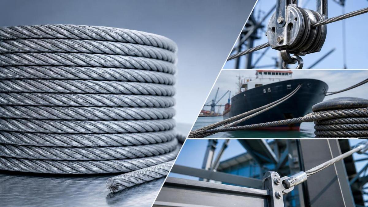 What is galvanized wire rope used for?