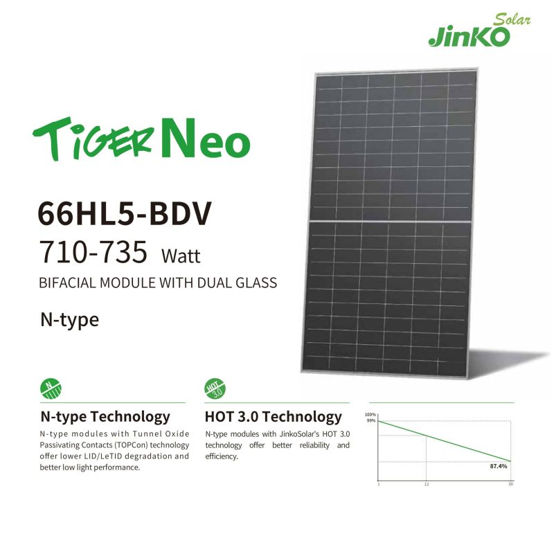 Jinko Solar 66HL5-BDV 710-735Watt Jinko Solar 66HL5-BDV 710-735Watt