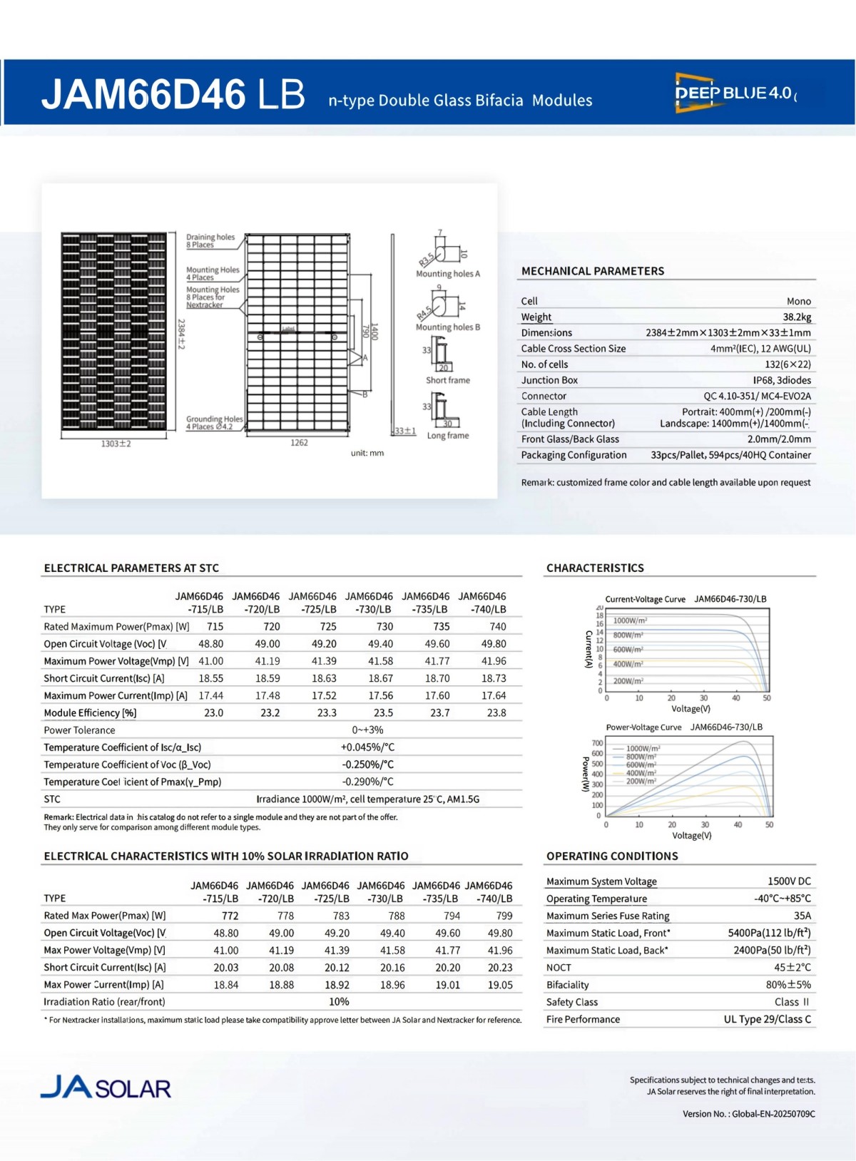715-740W JAM66D46 LB n-type Double Glass Bifacial Modules (2) 715-740W JAM66D46 LB n-type Double Glass Bifacial Modules (2)