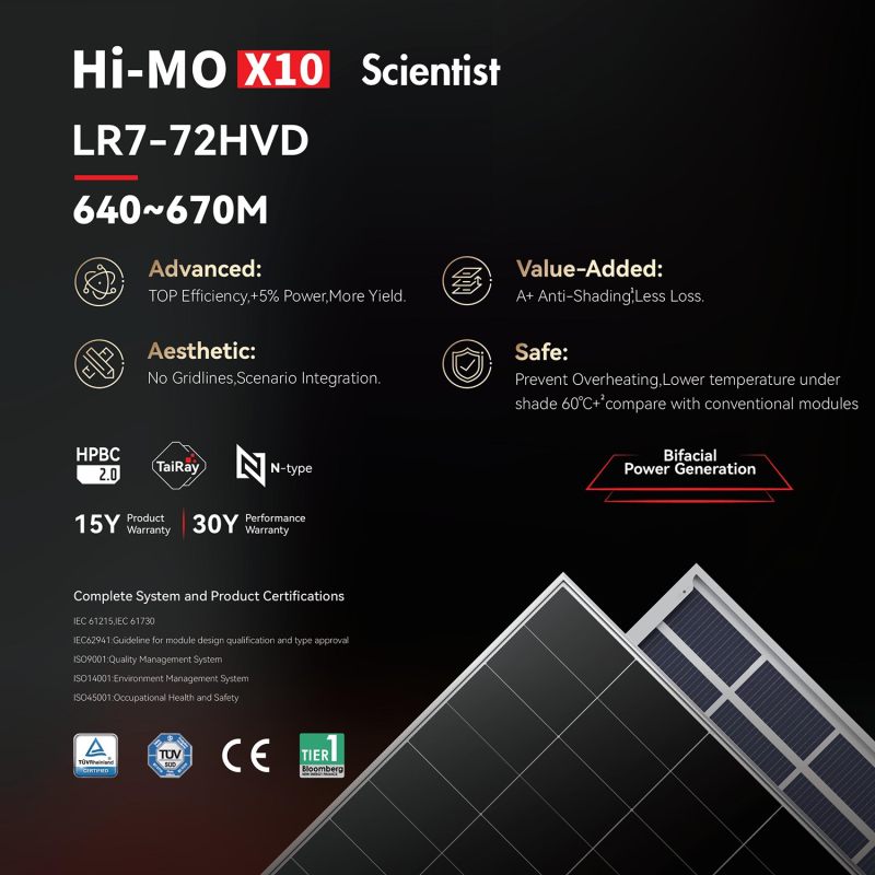 Hi-MO X10 Scientist LR8-66HVD 640~670M Hi-MO X10 Scientist LR8-66HVD 640~670M