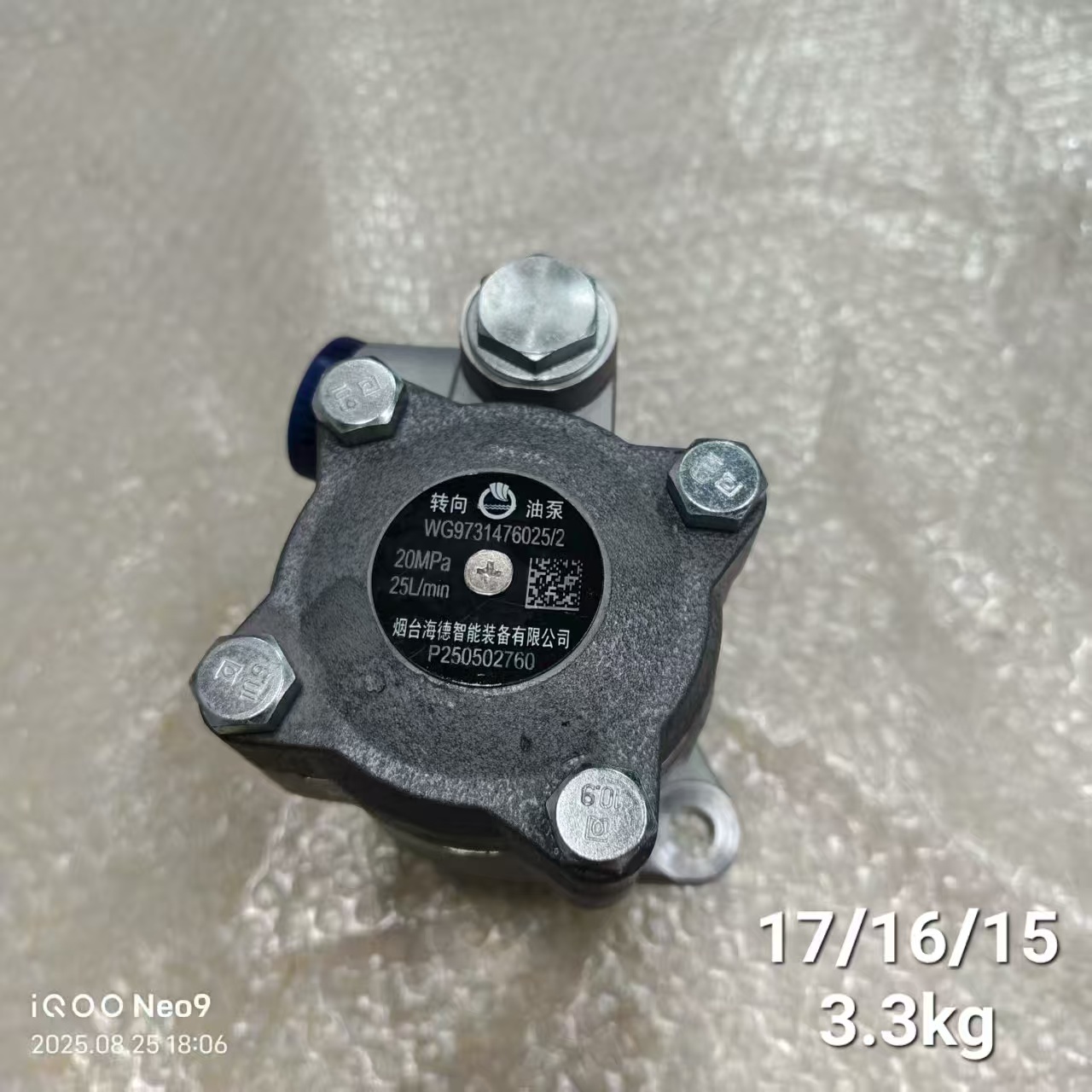 WG97314760252 مضخة التوجيه المعزز