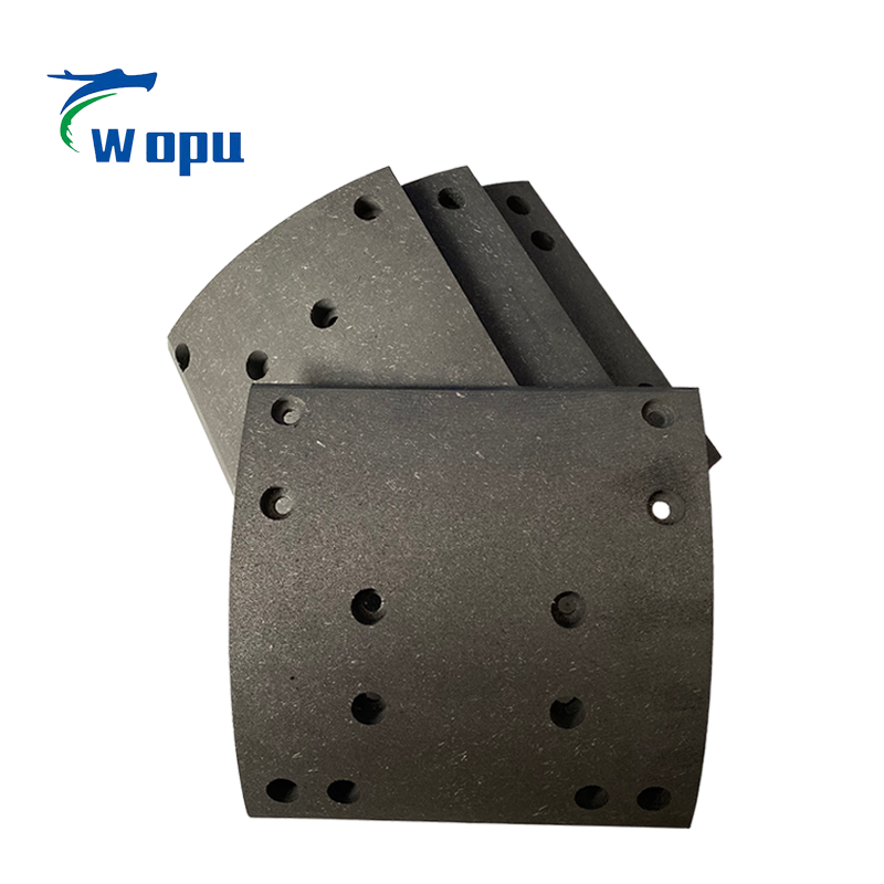 حذاء بطانة فرامل أسطوانية HD90129340419 HD90129340240 DZ9112340063 لـ SHACMAN Delong Hande Axle Rear A Brake Shoe