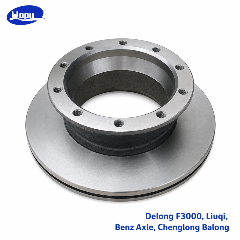 قرص فرامل المحور لشاحنة Delong F3000 وLiuqi Chenglong Balong وBenz، ودوار فرامل الشاحنات لقطع فرامل الأقراص للخدمة الشاقة