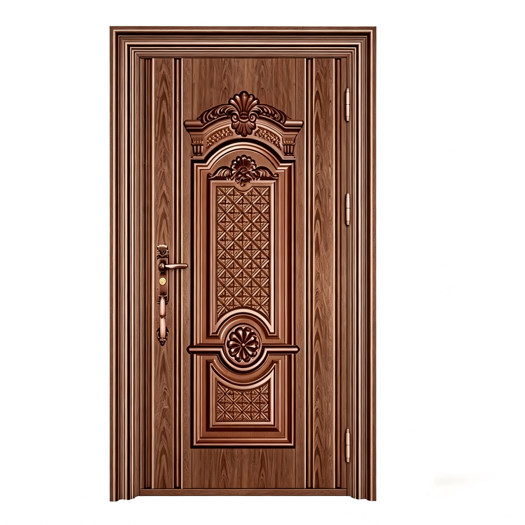 باب أمان فولاذي مطلي بالمسحوق بتصميم حديث