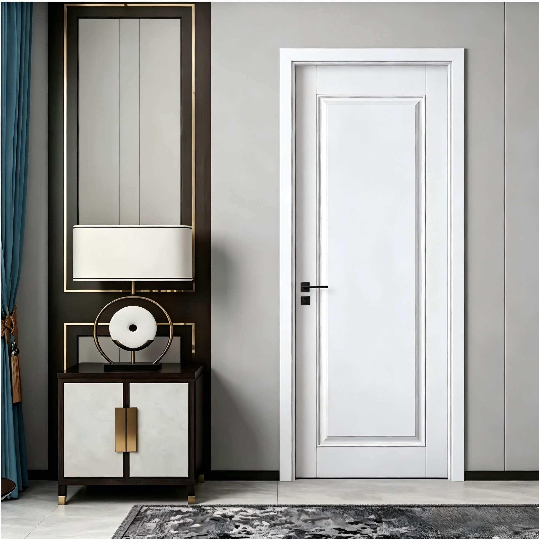 أبواب داخلية Premium MDF PVC لتصميم المنزل العصري