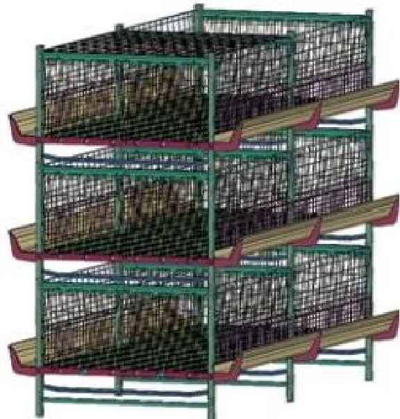 Stacked Broiler Cage System