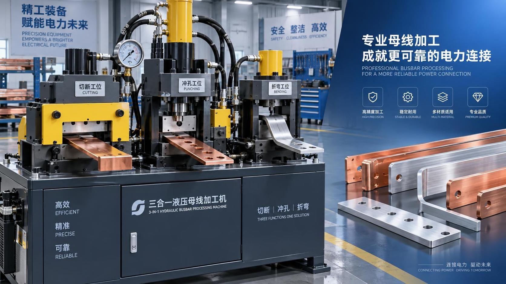 What determines the 3 in 1 busbar machine price?