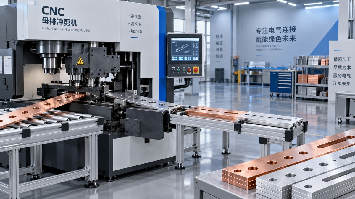 How to Select a Busbar Punching and Shearing Machine for Panel Shops كيفية اختيار آلة تثقيب وقص قضبان التوصيل لورش تصنيع اللوحات الكهربائية