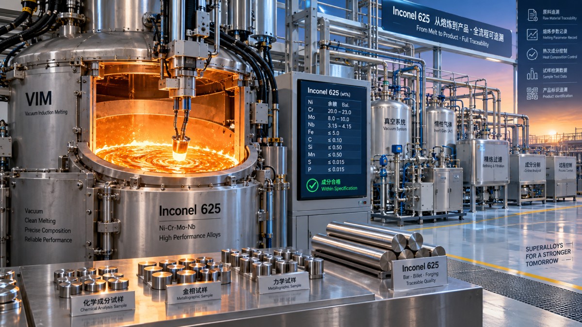 كيف تتحكم الشركات المصنعة لـ Inconel 625 في التركيب الكيميائي بين الصهرات