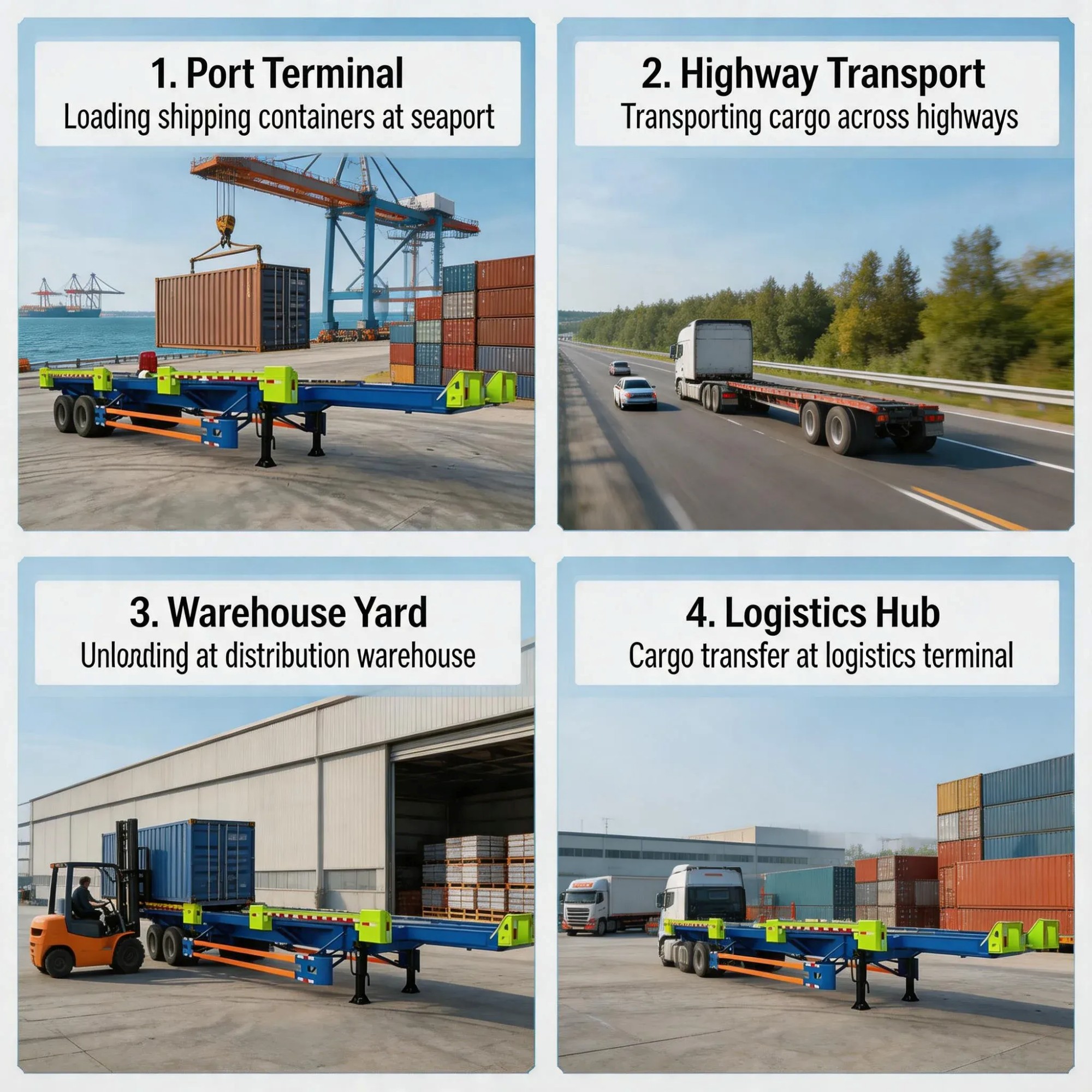 Application 60 Ton Container Terminal Trailer