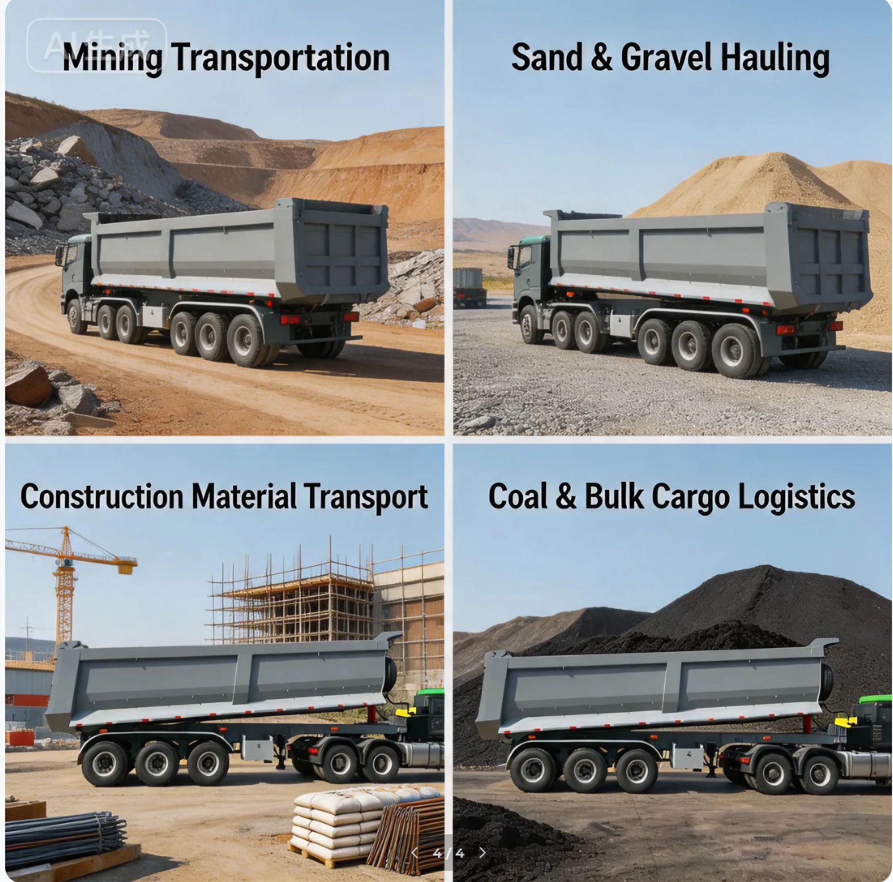 3 Axle Dump Semi Trailer(2)
