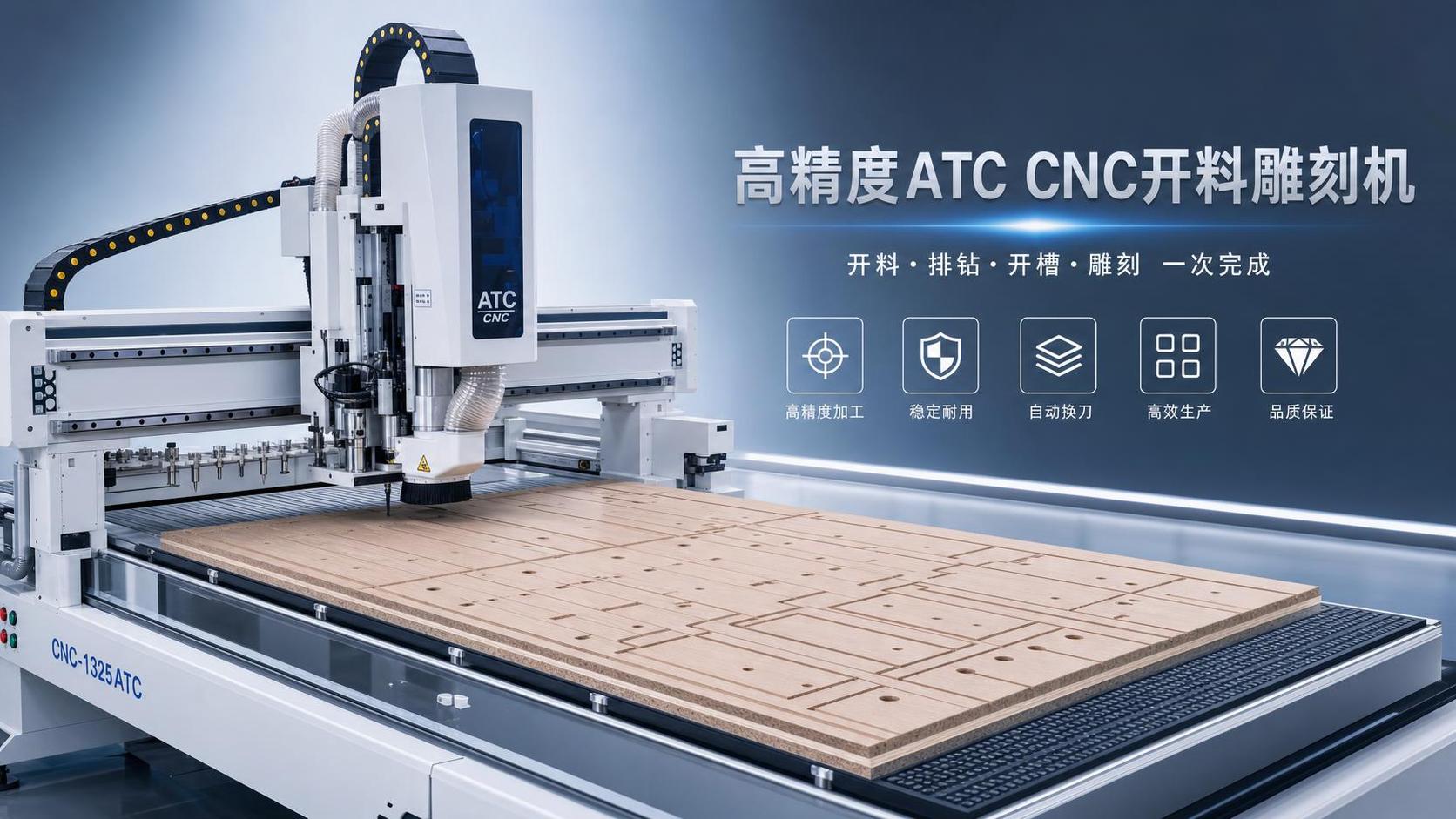 ما مستوى الدقة الذي يمكنك توقعه من ماكينة راوتر CNC مزودة بنظام تغيير الأدوات الأوتوماتيكي (ATC) عند معالجة الألواح؟
