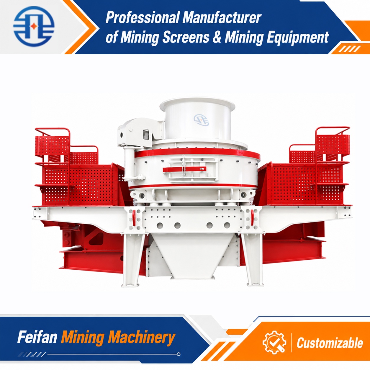 أجزاء كربيد FEIFAN طويلة العمر التشغيلي HX-10 مع دوار مغلق وحجرة مزدوجة لسحق كلنكر الأسمنت وكسارة VSI لركام الطرق