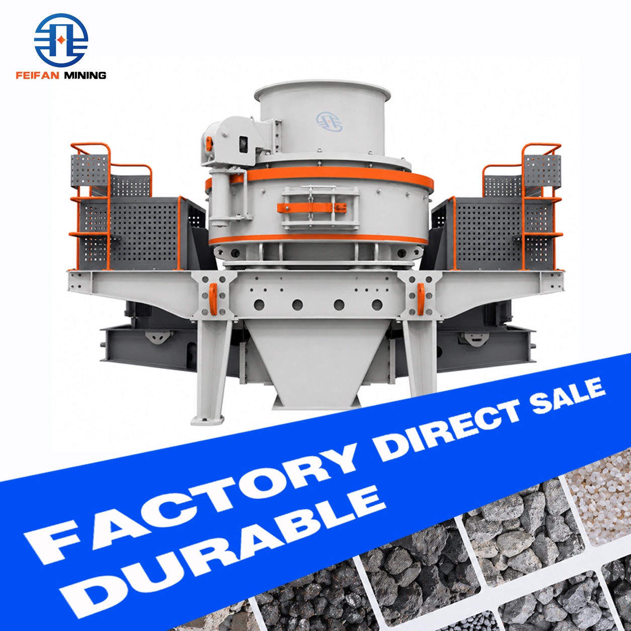 تصميم قابل للتخصيص بنظام OEM 2VSI-15 مع غطاء هيدروليكي وهيكل منخفض التآكل لسحق الكلنكر في صناعة الأسمنت وآلة الرمل الخام للزجاج