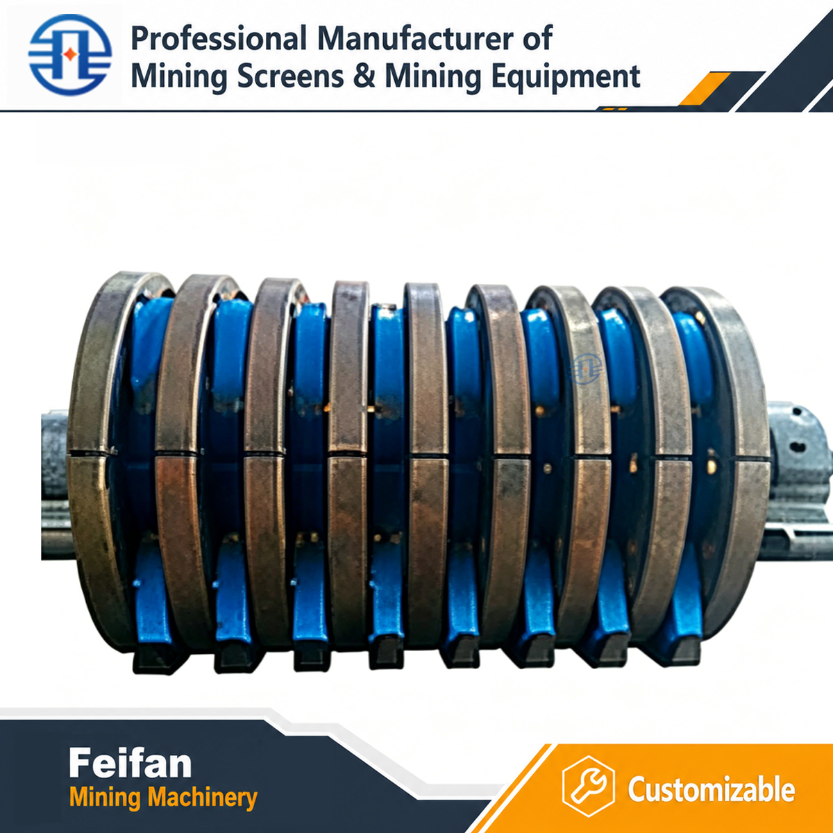 FEIFAN OEM أجزاء تآكل الكسارة من فولاذ المنغنيز العالي لوحة الفك رأس المطرقة لوحة البطانة لمعدات المحاجر