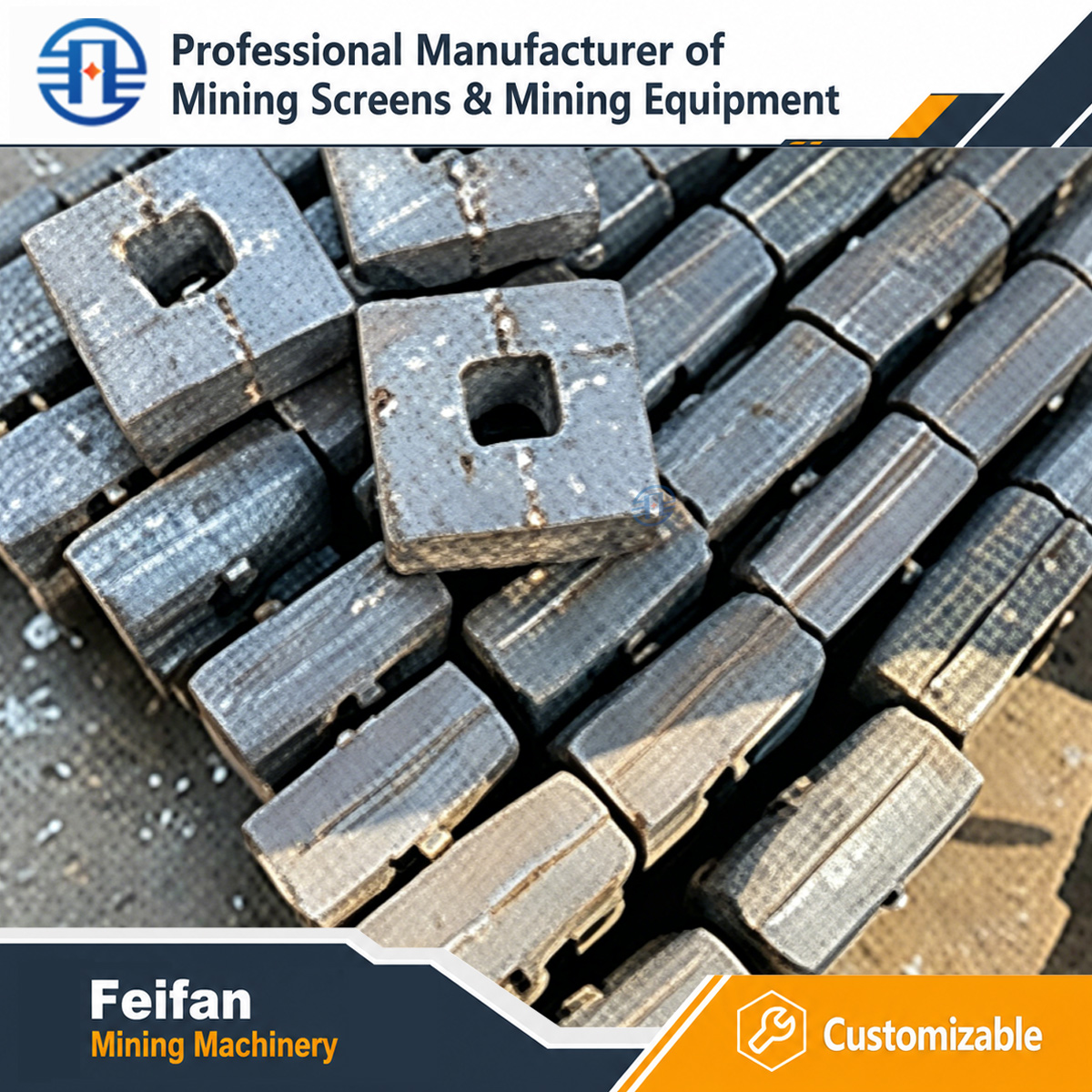 FEIFAN OEM مكونات كسارة من الفولاذ المطروق دولاب الموازنة عمود لامركزي وأجزاء القيادة لآلة تكسير الحجر