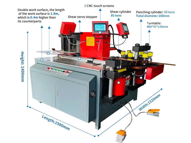 آلة معالجة قضبان التوصيل CNC DXJ-80CN PRO