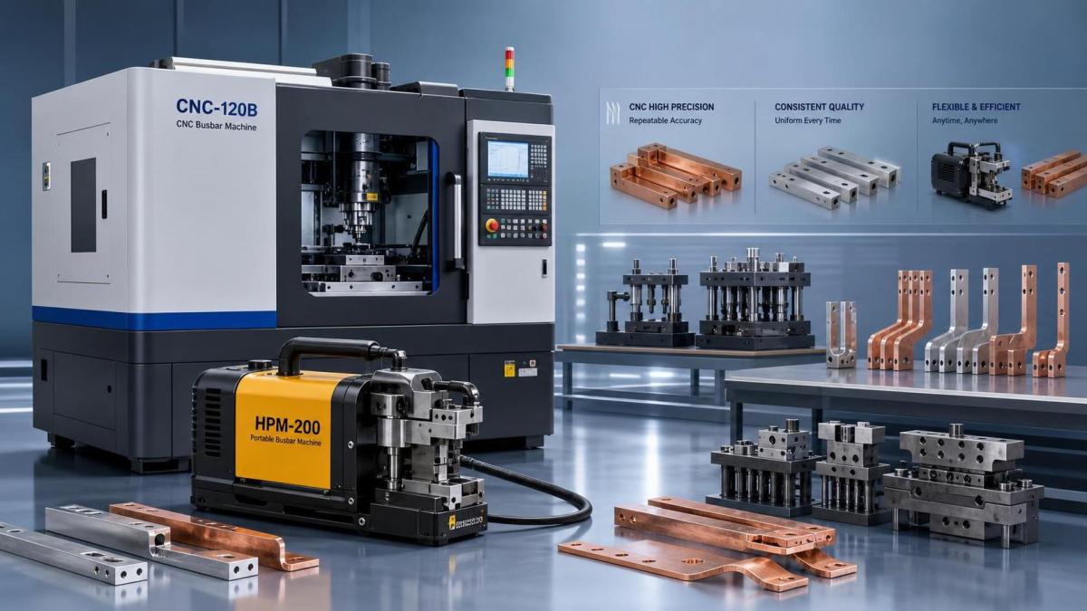How to Compare CNC and Hydraulic Busbar Machine Options for Different Production Needs? كيف تقارن بين خيارات آلات معالجة قضبان التوصيل بنظام CNC والآلات الهيدروليكية لتلبية احتياجات الإنتاج المختلفة؟