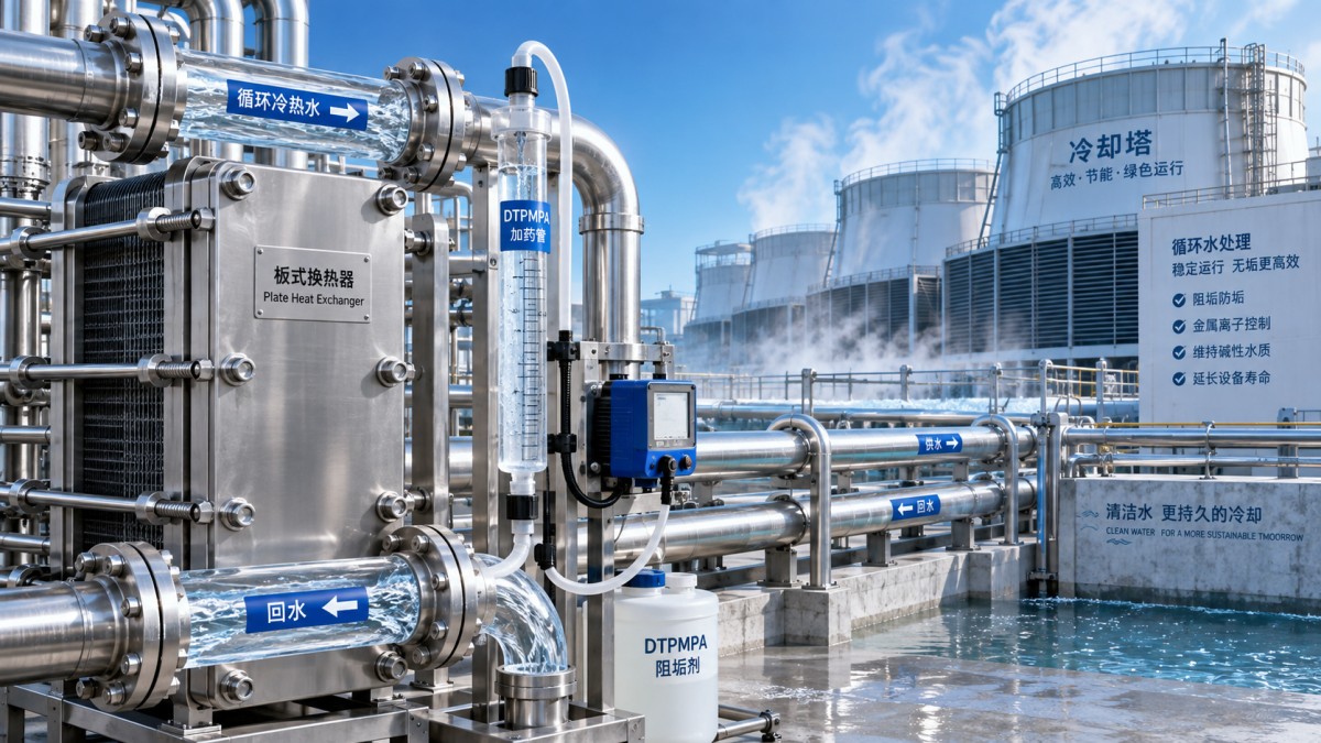 How does DTPMPA CAS 15827-60-8 perform in alkaline cooling water? كيف يعمل DTPMPA CAS 15827-60-8 في مياه التبريد القلوية؟