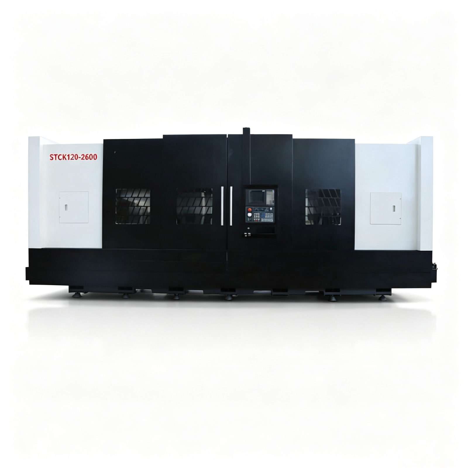 STCK120-2600 مخرطة سرير مسطح ذات رأسين