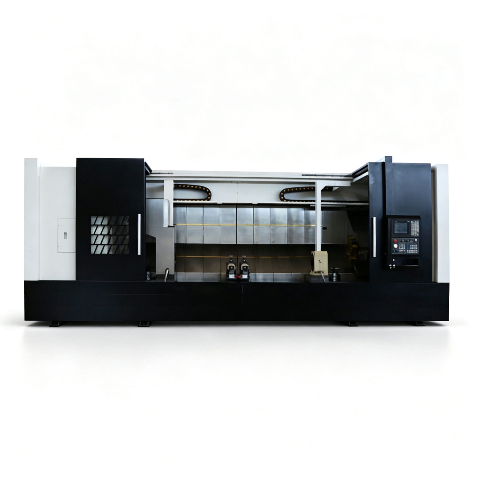 STCK120-2600 مخرطة سرير مسطح ذات رأسين