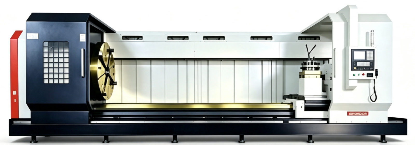 CK61320 مخرطة CNC ذات سرير مسطح للخدمة الشاقة