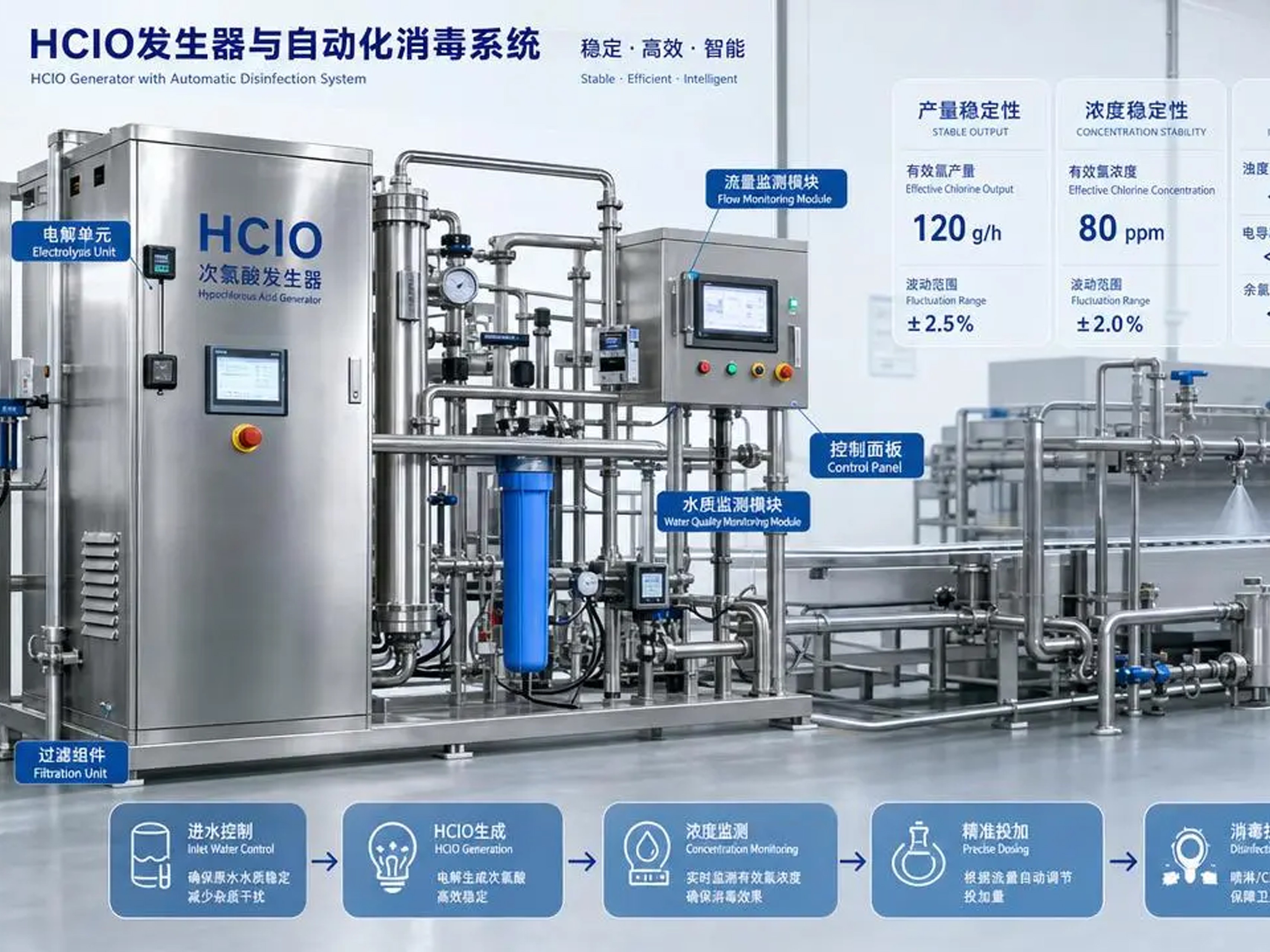 دليل اختيار مولد HClO: شرح الإنتاج والتركيز وجودة المياه