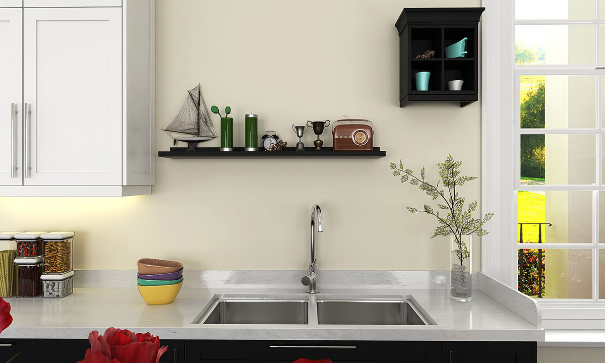 Classic U-Shaped Kitchen Cabinet with Island DS21-CG01